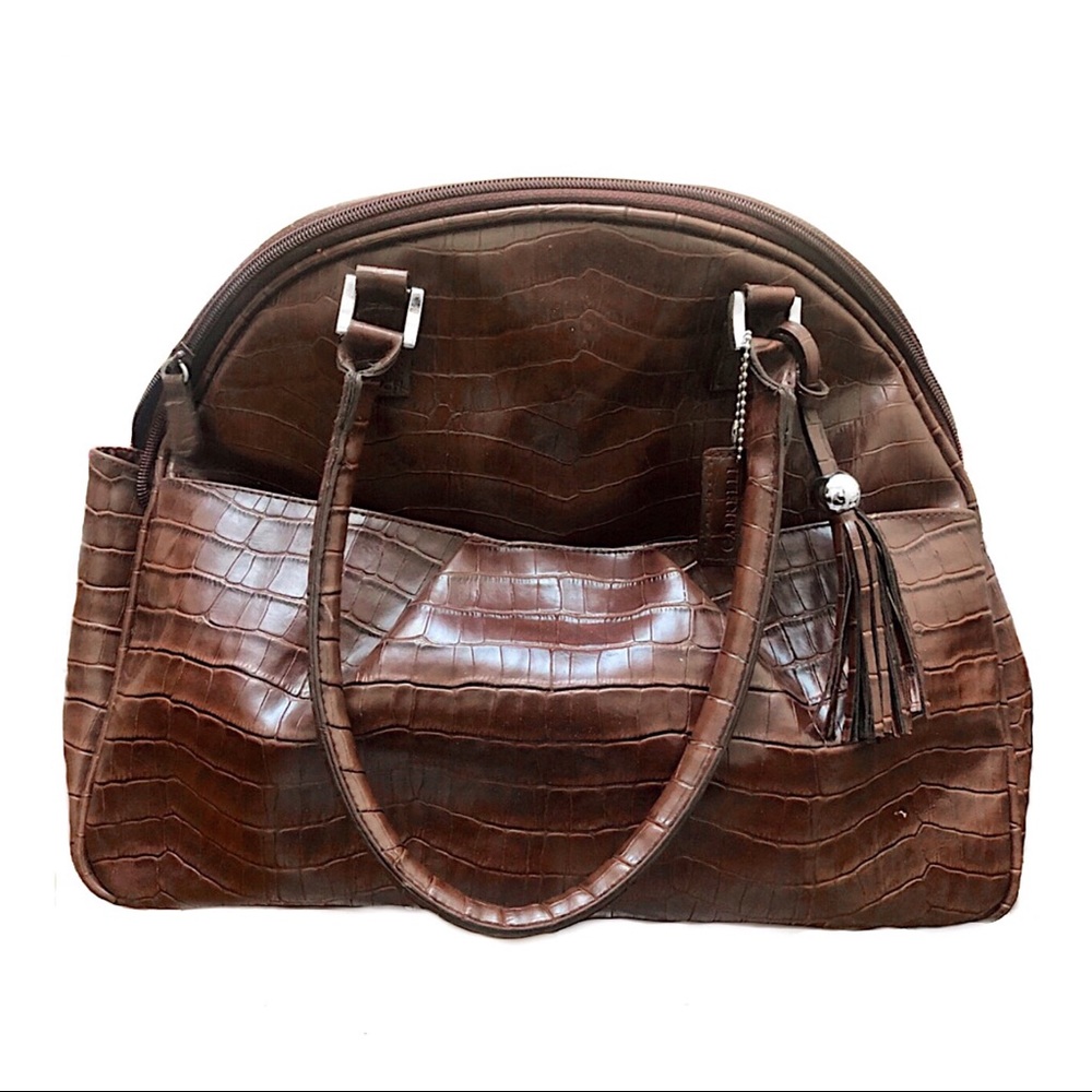 Parisian Style Alligator Crocodile Print Handbag